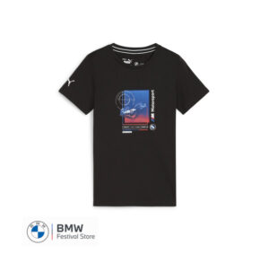 BMW M Motorsport Car Grafik T-Shirt Kids - Black, 140