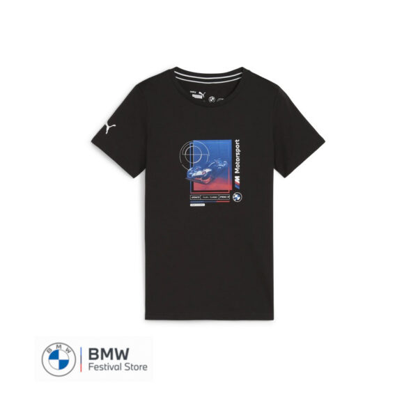 BMW M Motorsport Car Grafik T-Shirt Kids - Black, 128