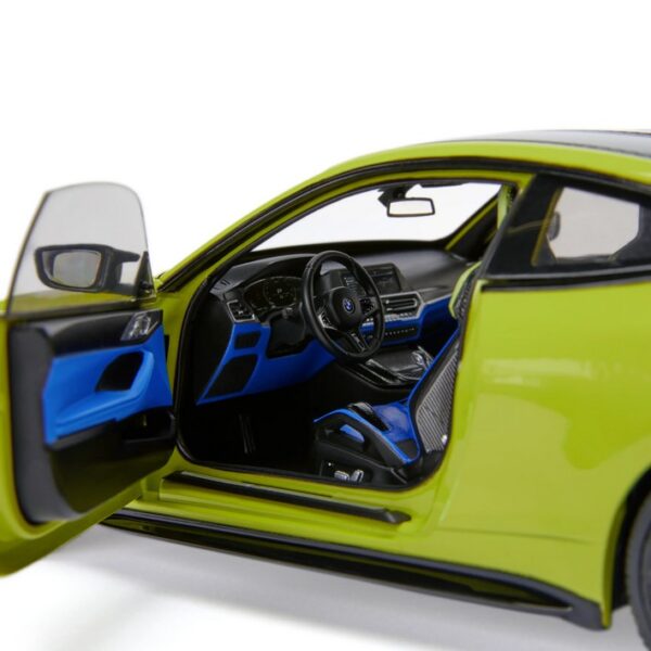 BMW M4 (G82) Miniature Model Car 1:18 - Yellow