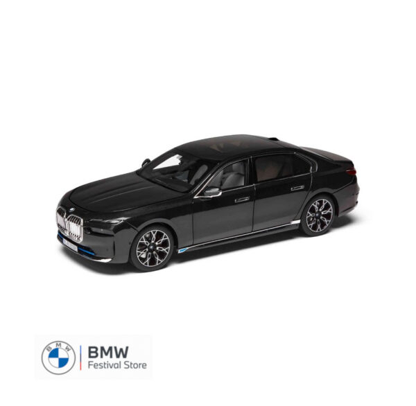 BMW i7 Miniature Model Car 1:18 - Black