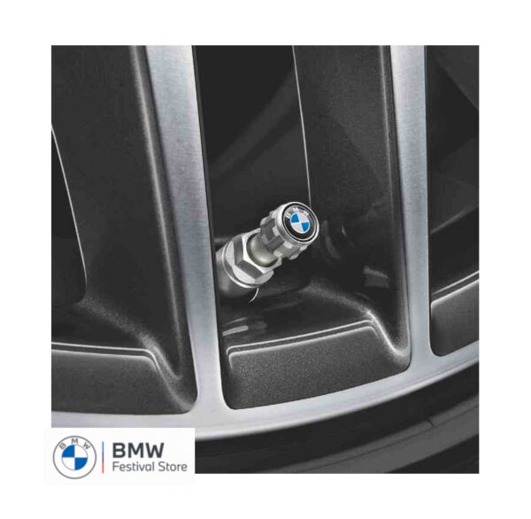 36122447401-1.JPG BMW Car Wheel Tyre Stems Air Valve Caps Dust Covers - BMW Logo - 36122447401