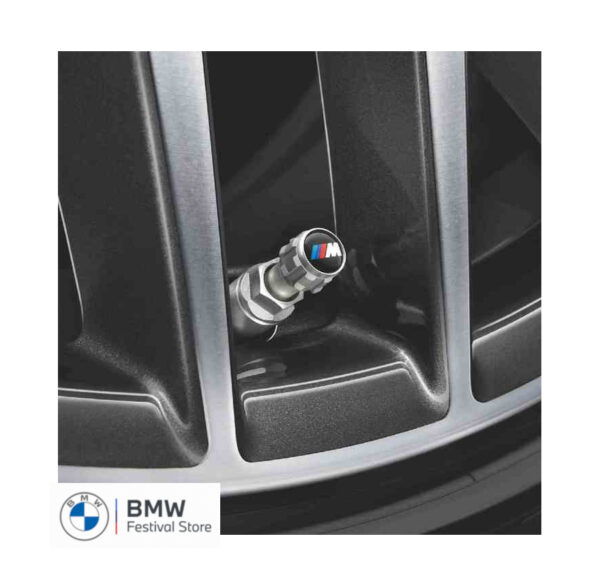 36122447402 BMW Car Wheel Tyre Stems Air Valve Caps Dust Covers - M Logo - 36122447402