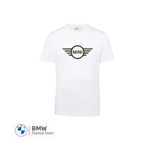 MINI T-Shirt Men Wing Logo Two-Tone - White/Black, XL - 80145A21606