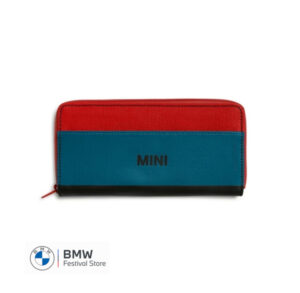 80215A0A650 MINI Wallet Tricolour Block - Chili Red and Black and Blue - 80215A0A650
