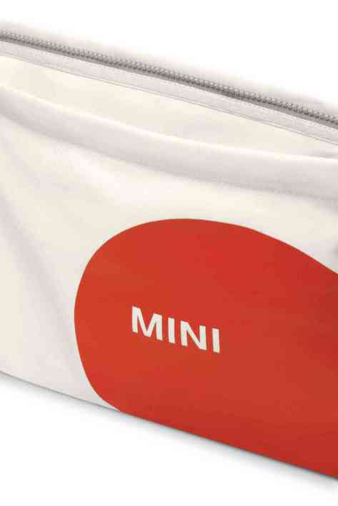 MINI Shoulder Bag Musette Car Face Detail - White and Rebel Red and Vibrant Silver - 80225B320C8