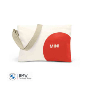 MINI Shoulder Bag Musette Car Face Detail - White and Rebel Red and Vibrant Silver - 80225B320C8