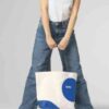 MINI Bag Shopper Car Face Detail Print - White and Blazing Blue and Indigo - 80225B320C9