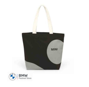 80225B320D0 MINI Bag Shopper Car Face Detail Print - Black and Grey and White - 80225B320D0