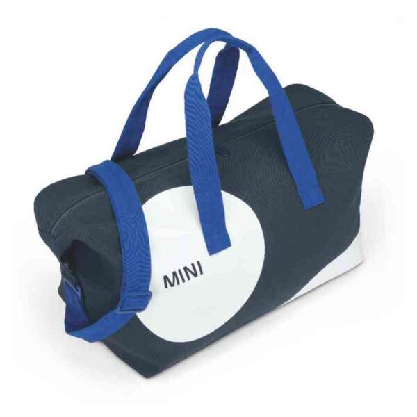 MINI Bag Duffle Bag Car Face Detail Print - Blue and White - 80225B320D2