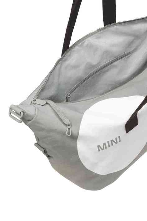 MINI Bag Duffle Bag Car Face Detail Print - Grey and White and Black - 80225B320D3