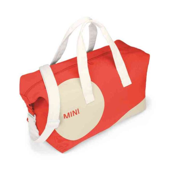 MINI Bag Duffle Bag Car Face Detail Print - Rebel Red and Vibrant Silver and White - 80225B320D4