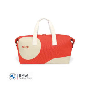 80225B320D4 MINI Bag Duffle Bag Car Face Detail Print - Rebel Red and Vibrant Silver and White - 80225B320D4