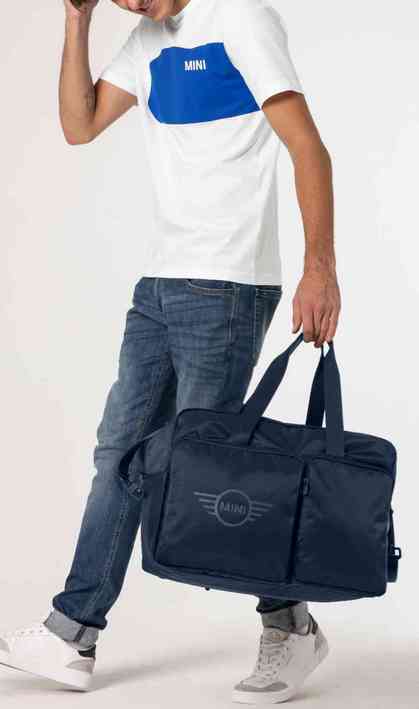 80225B320D8-6 MINI Bag Soft Wing Logo Travel Bag - Indigo - 80225B320D8