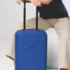 MINI Suitcase Cabin Trolley Spinner Wing Logo Debossed Hard Case - Blazing Blue - 80225B320D9