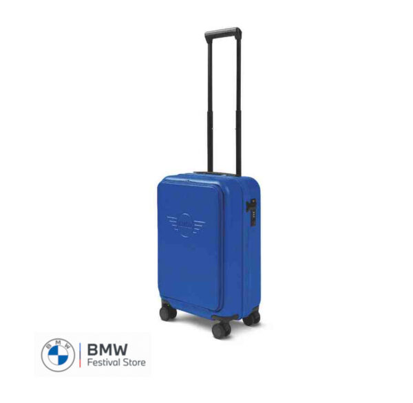 MINI Suitcase Cabin Trolley Spinner Wing Logo Debossed Hard Case - Blazing Blue - 80225B320D9
