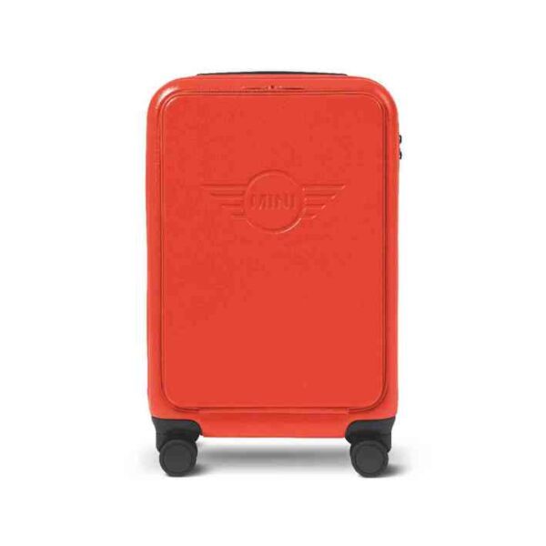 MINI Suitcase Cabin Trolley Spinner Wing Logo Debossed Hard Case - Rebel Red - 80225B320E1
