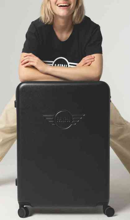 MINI Suitcase Debossed Wing Logo Trolley 76L - Black - 80225B320E3