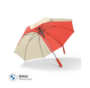 80225B320F7 MINI Umbrella Walking Stick Car Face Detail - Rebel Red and Vibrant Silver - 80235B320F7