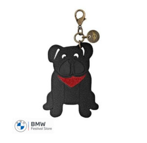 80235A51694 MINI Keyring Bulldog Charm Key Chain - Black - 80235A51694