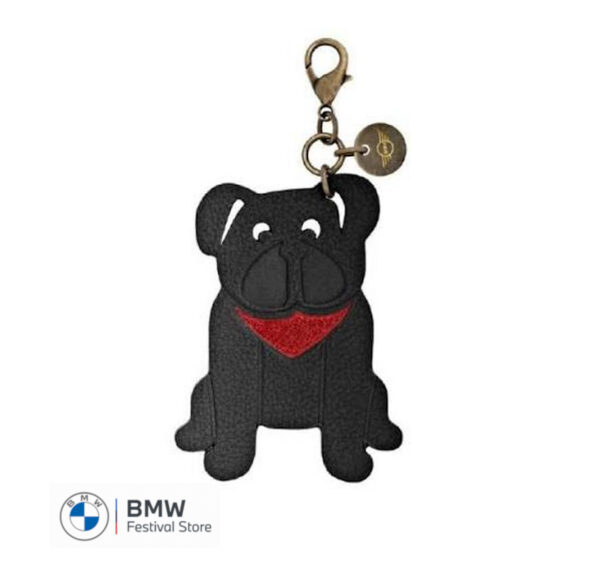 MINI Keyring Bulldog Charm Key Chain - Black - 80235A51694