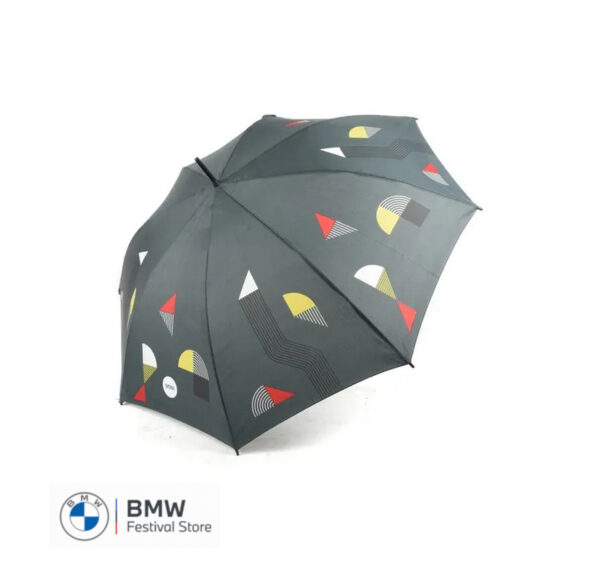 MINI Umbrella Walking Stick Graphics - Black and Grey - 80235A51698