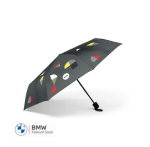 80235A51699 MINI Umbrella Foldable Graphics - Black and Grey - 80235A51699