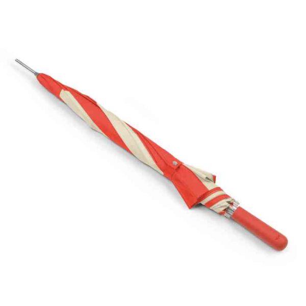MINI Umbrella Walking Stick Car Face Detail - Rebel Red and Vibrant Silver - 80235B320F7