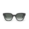 80255B32115-2 MINI Sunglasses Panto Cut-Out Black 3D Car Face - Dark Green Lenses - 80255B32115