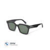 80255B32116 MINI Sunglasses D-Frame Cut-Out Black 3D Car Face - Dark Green Lenses - 80255B32116