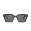 80255B32116-2 MINI Sunglasses D-Frame Cut-Out Black 3D Car Face - Dark Green Lenses - 80255B32116