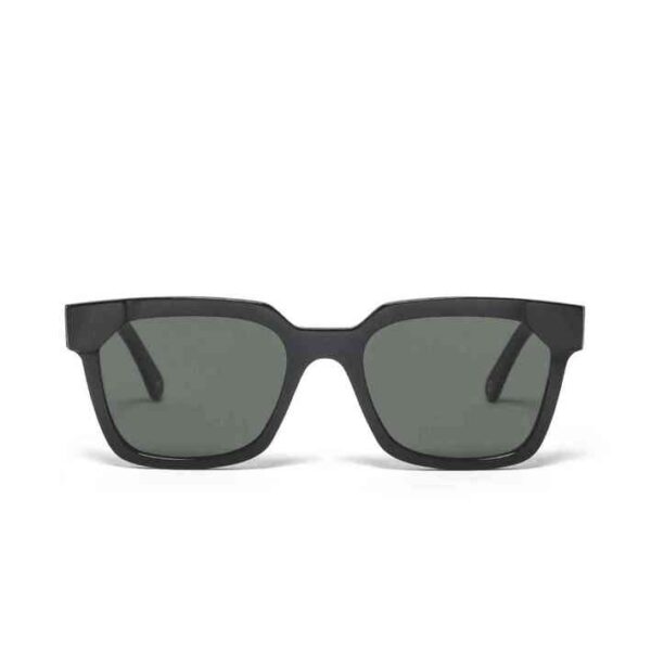 80255B32116-2 MINI Sunglasses D-Frame Cut-Out Black 3D Car Face - Dark Green Lenses - 80255B32116