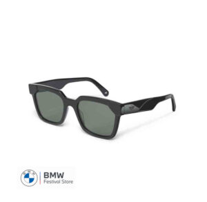 MINI Sunglasses D-Frame Cut-Out Black 3D Car Face - Dark Green Lenses - 80255B32116