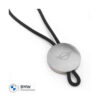 MINI Keyring Wing Logo - Silver Black Stainless Steel - 80275B320E7