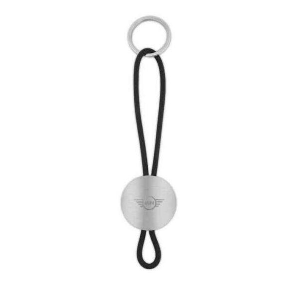 MINI Keyring Wing Logo - Silver Black Stainless Steel - 80275B320E7