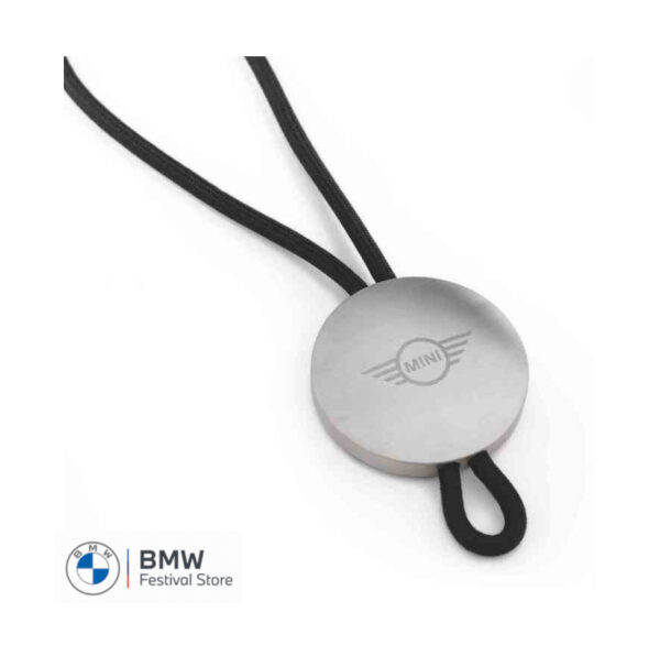 MINI Keyring Wing Logo - Silver Black Stainless Steel - 80275B320E7
