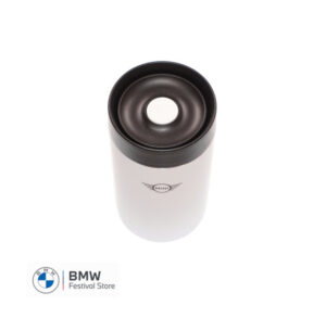 80282864216 MINI Travel Coffee Tea Hot Drinks Mug - White and Black - 80282864216