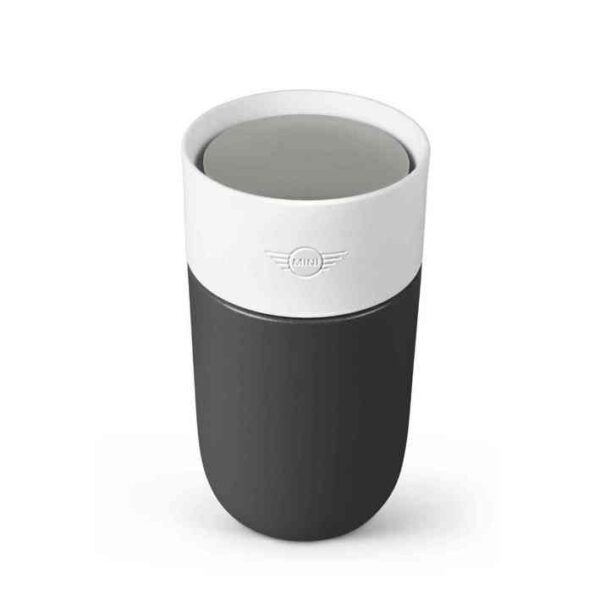 MINI Colour Block Travel Mug 300ml - Black and White - 80285B32106