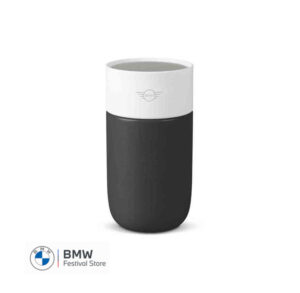 80285B32106 MINI Colour Block Travel Mug 300ml - Black and White - 80285B32106