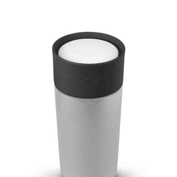MINI Colour Block Travel Mug 500ml - Silver, Black and White - 80285B32109