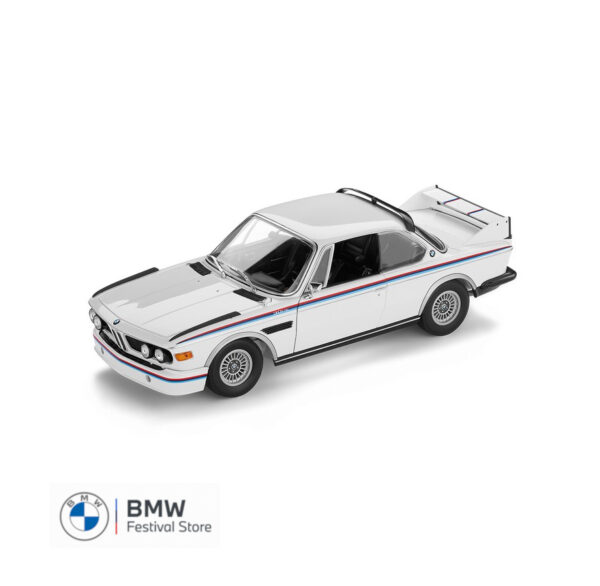 BMW Miniature CSL 3.0 Model Car 1:18 - White