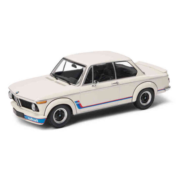 BMW Miniature iconic 1973 BMW 2002 Turbo Model Car 1:18 - White