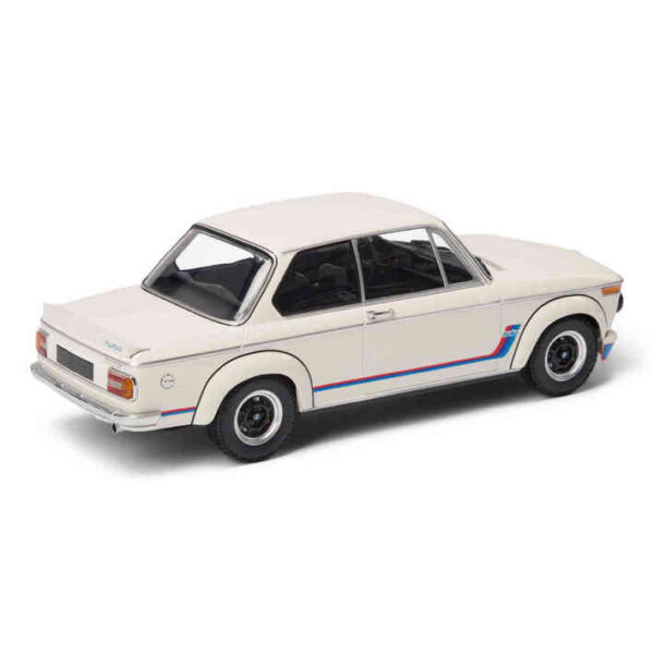 BMW Miniature iconic 1973 BMW 2002 Turbo Model Car 1:18 - White