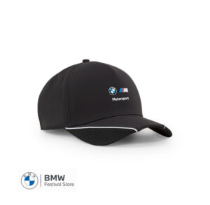 80165B5D0E6 BMW Cap Genuine M Motorsport Baseball Cap Black Hat Adjustable Panel - 80165B5D0E6
