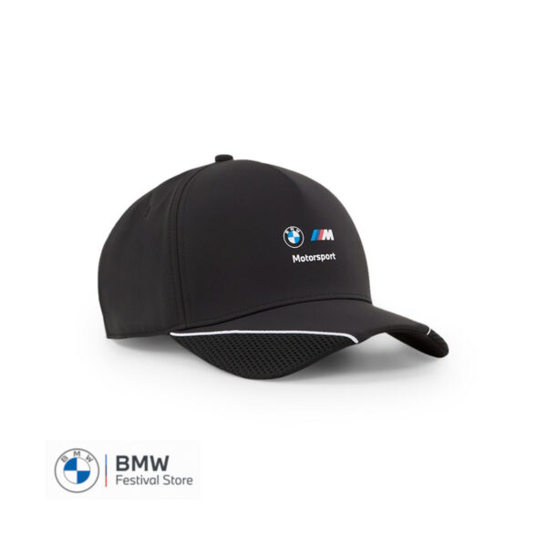 BMW Cap Genuine M Motorsport Baseball Cap Black Hat Adjustable Panel - 80165B5D0E6